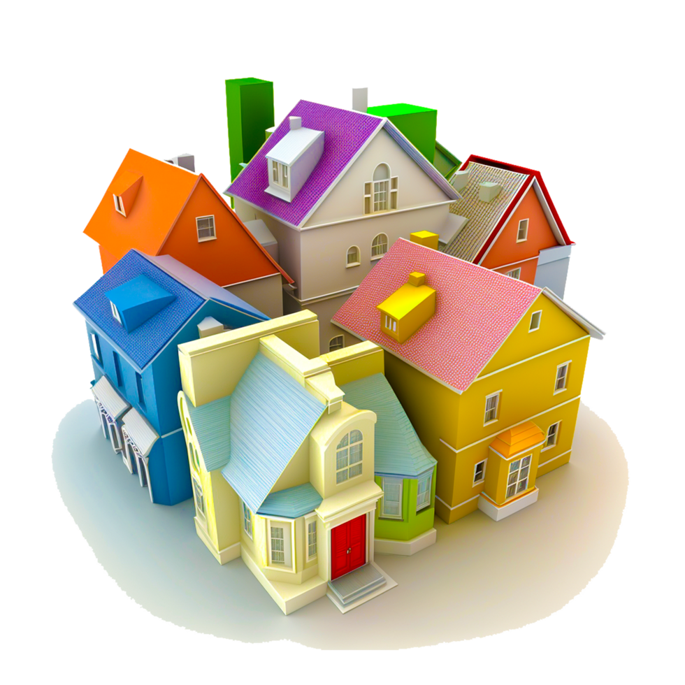 Houses stock free illustration png