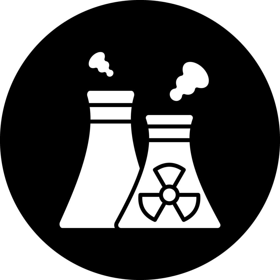 diseño de icono de vector de planta nuclear