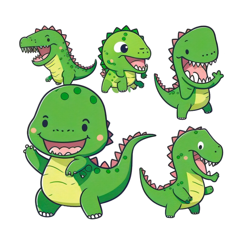 söt dinosaurie illustration png