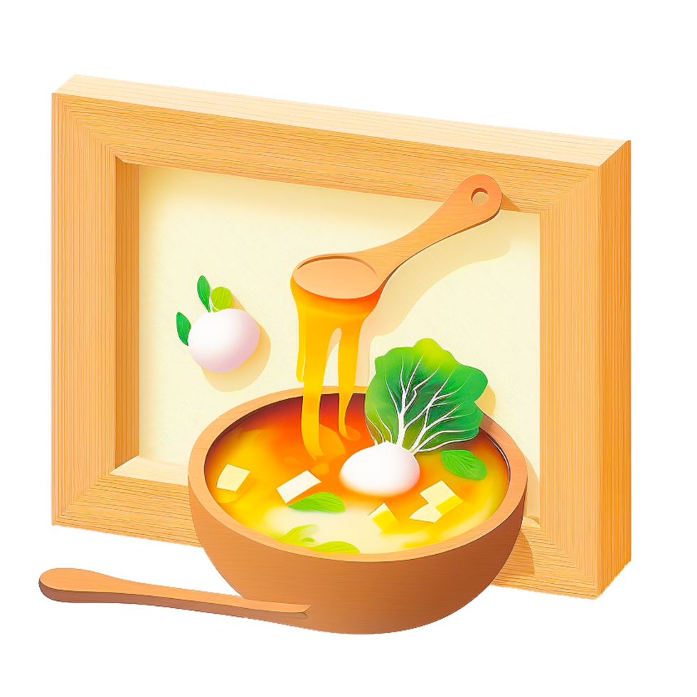 Comfort food illustration with soup png