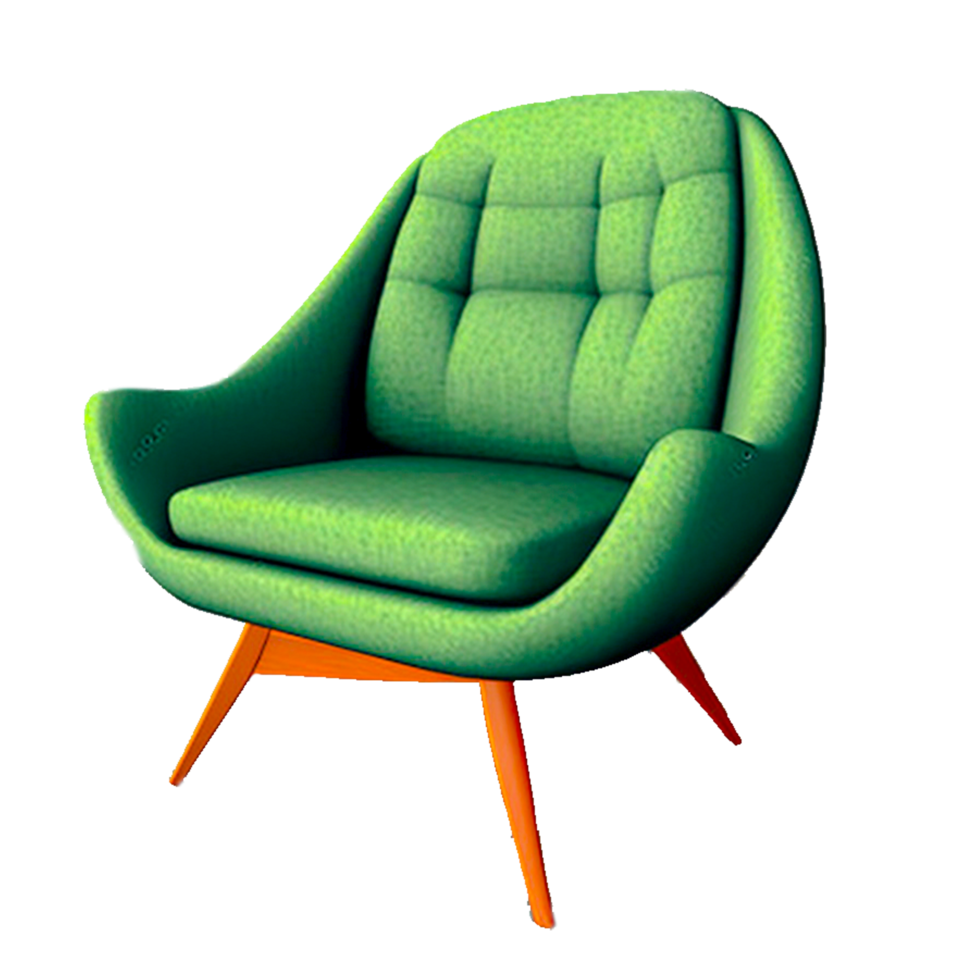 bekväm grön stol fri illustration ikon png