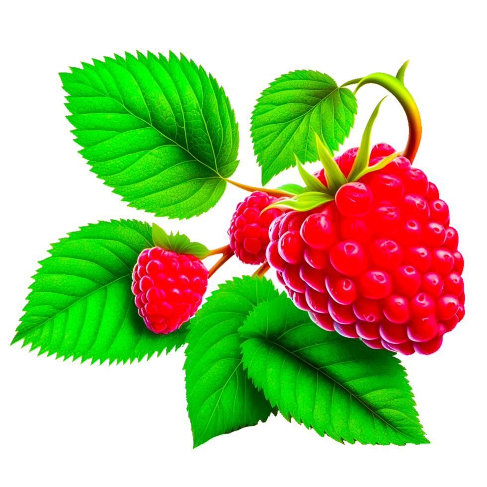 framboos zoet fruit illustratie png