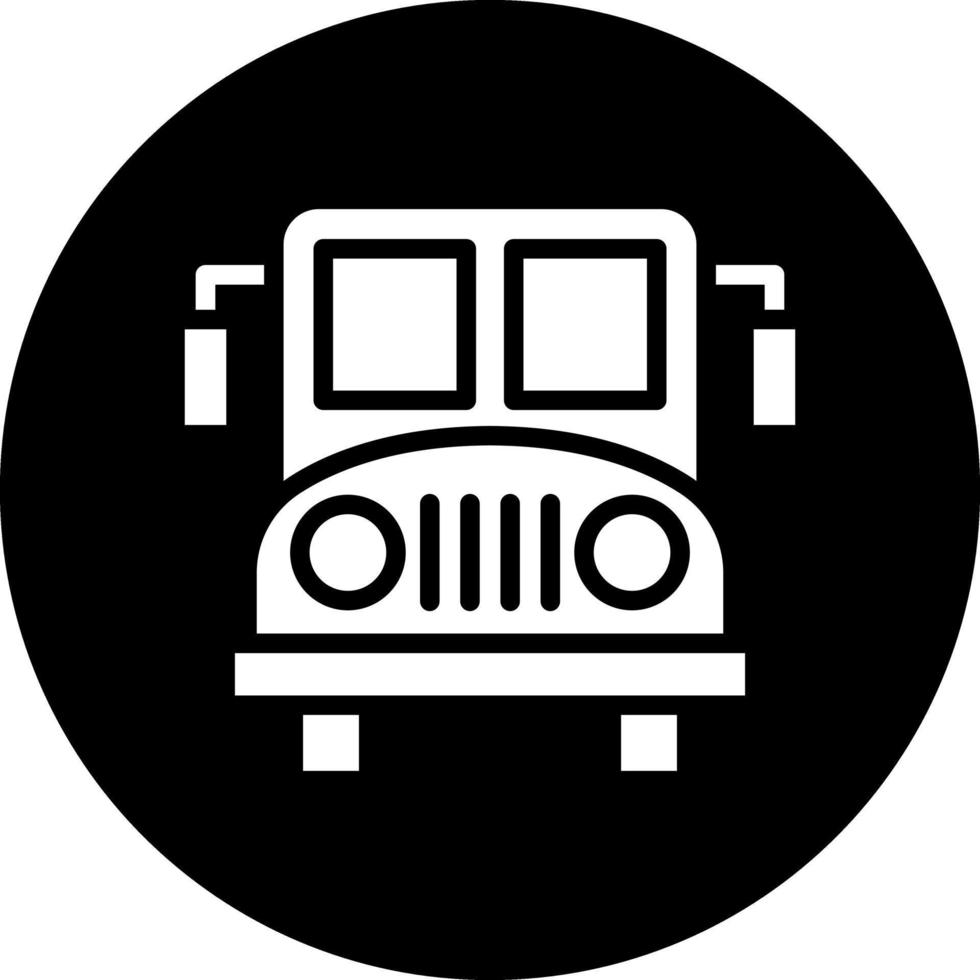 School Bus Vector Icon Design