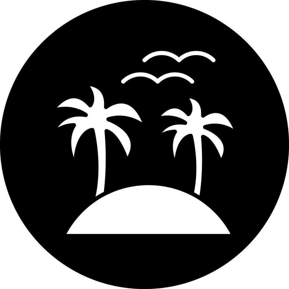 diseño de icono de vector de isla