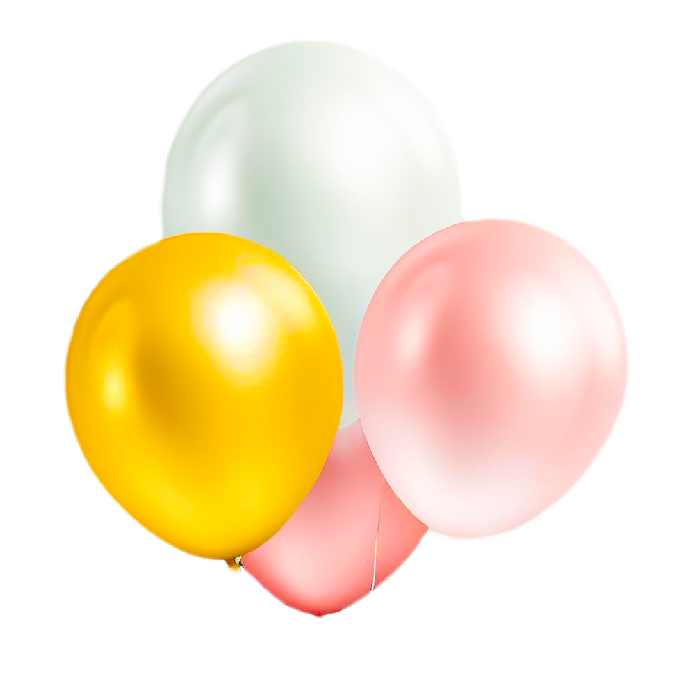 glossy happy birthday balloons png