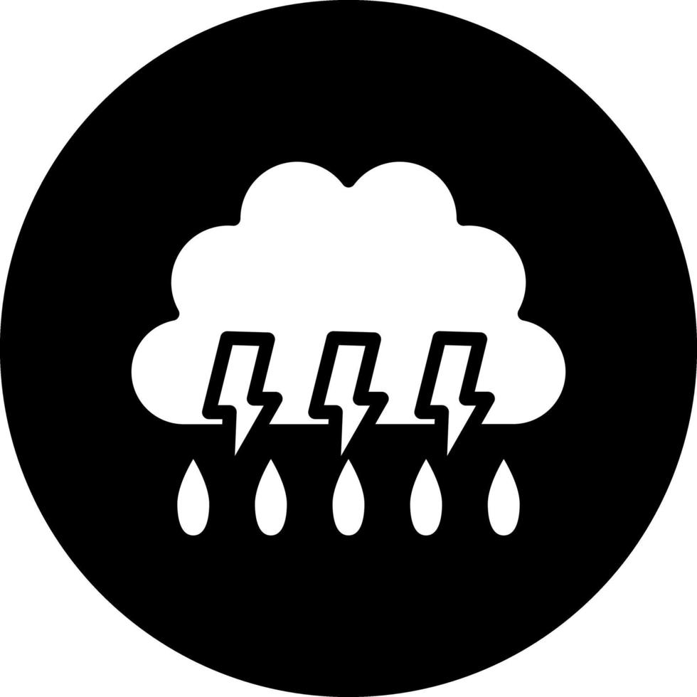 Thunderstorm Vector Icon Design