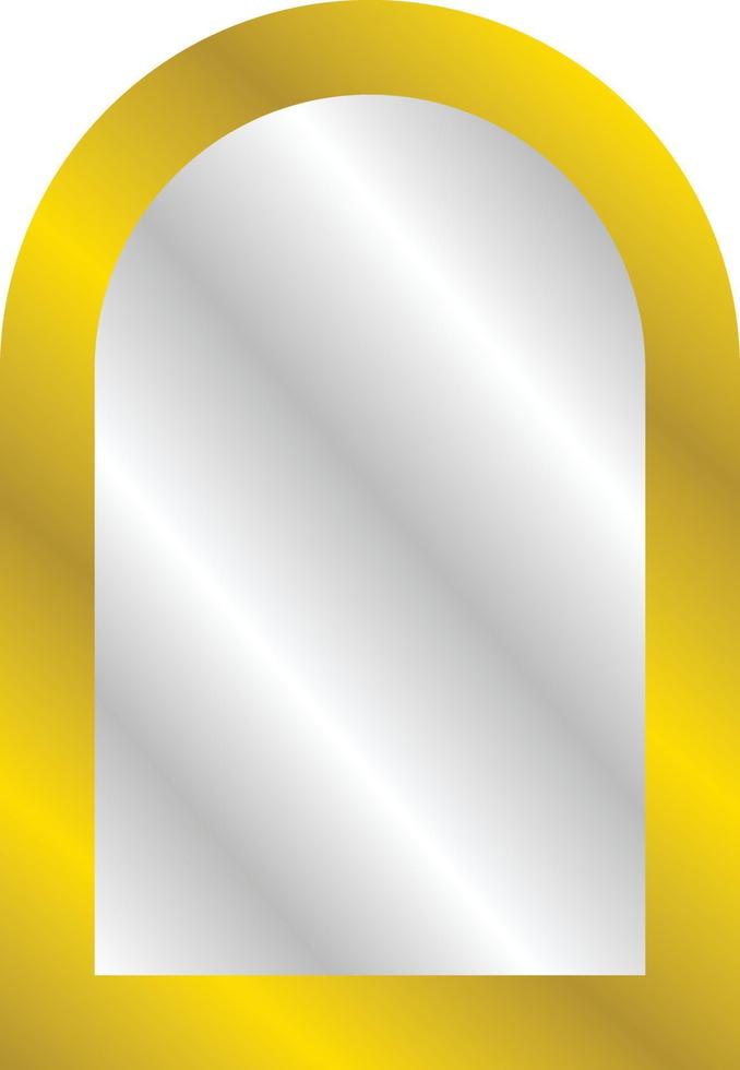 Golden mirror vector design for beauty or furniture related illustration