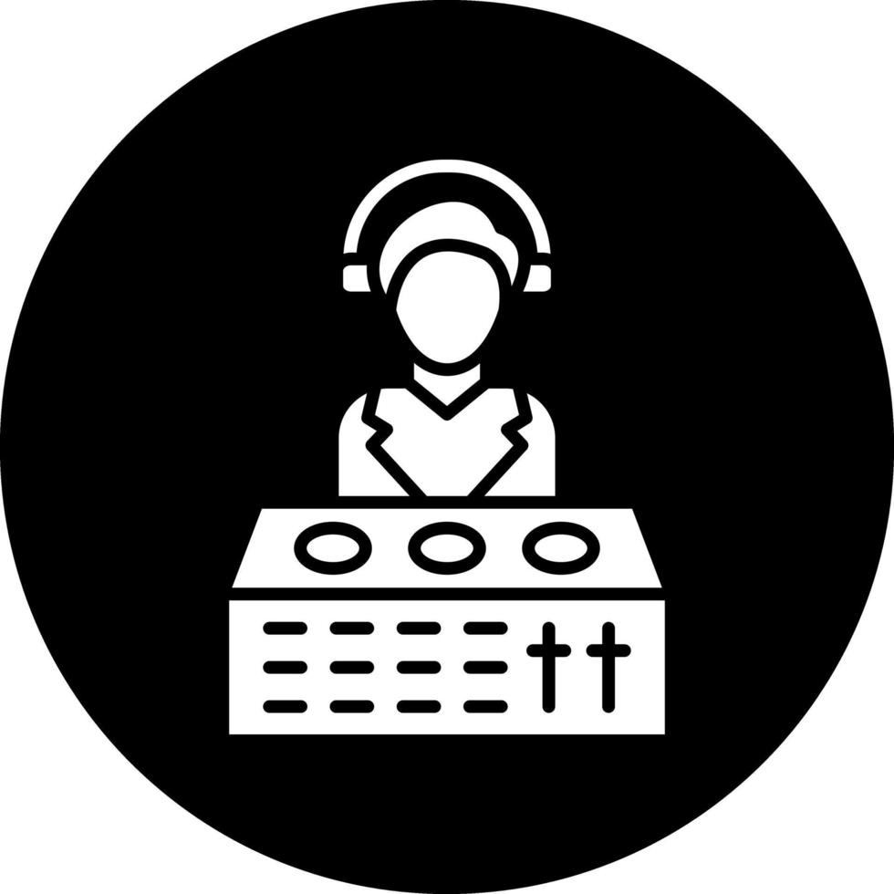 diseño de icono de vector de DJ