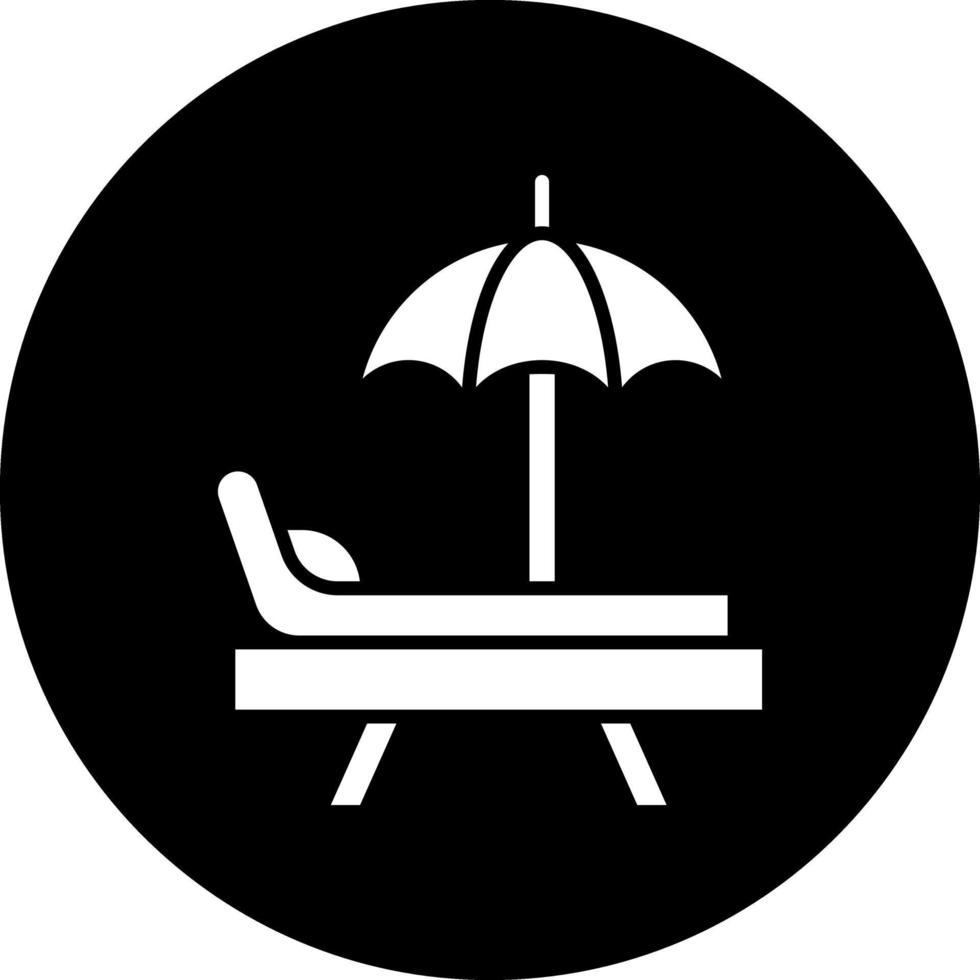 Beach Chair Vector Icon Design