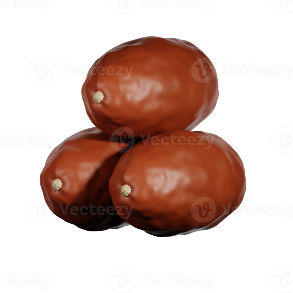 Ramadan Dates Fruit 3d Icon Illustration png