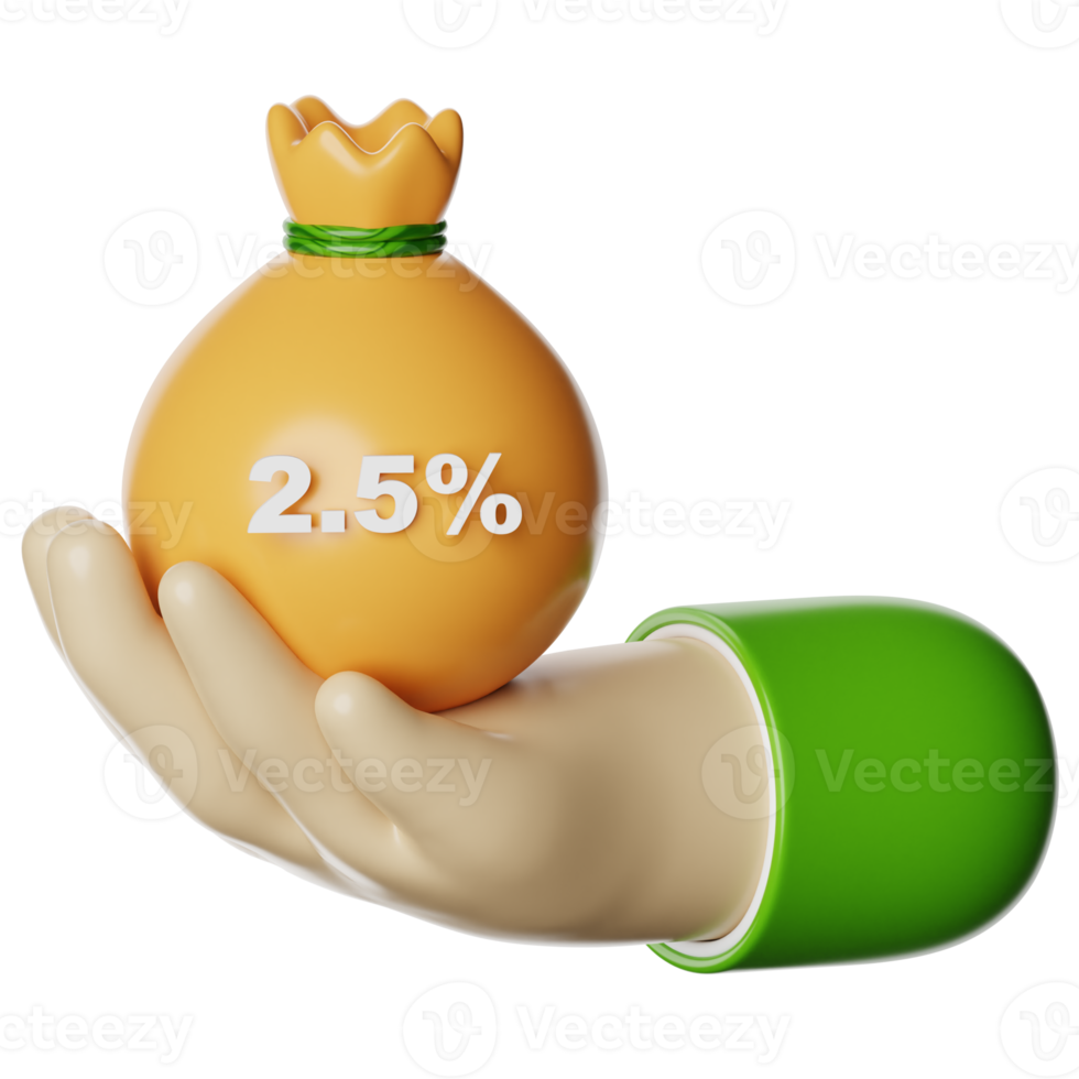Ramadan Zakat 3d Icon Illustration png