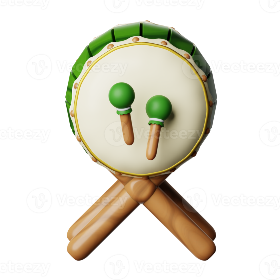 Ramadan Bedug Drum 3d Icon Illustration png