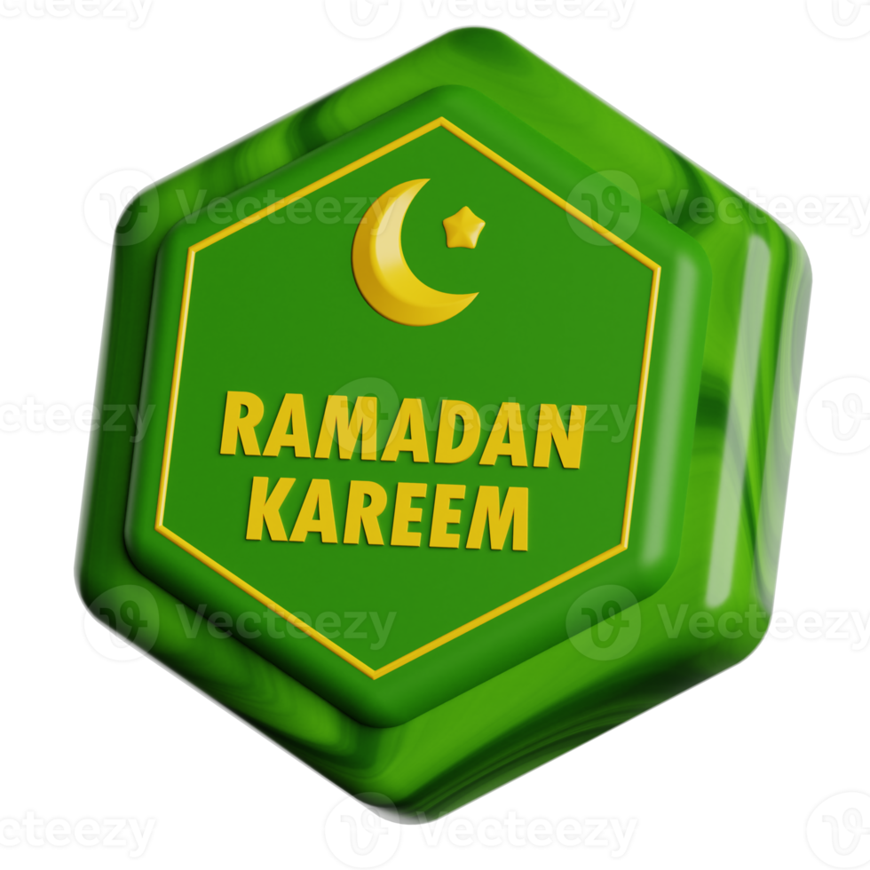 Ramadan simbolo 3d icona illustrazione png