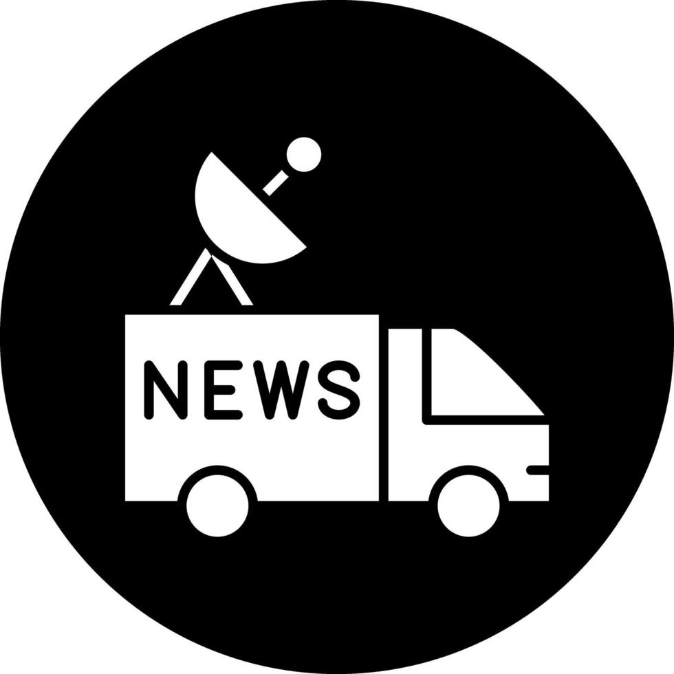 Noticias camioneta vector icono diseño