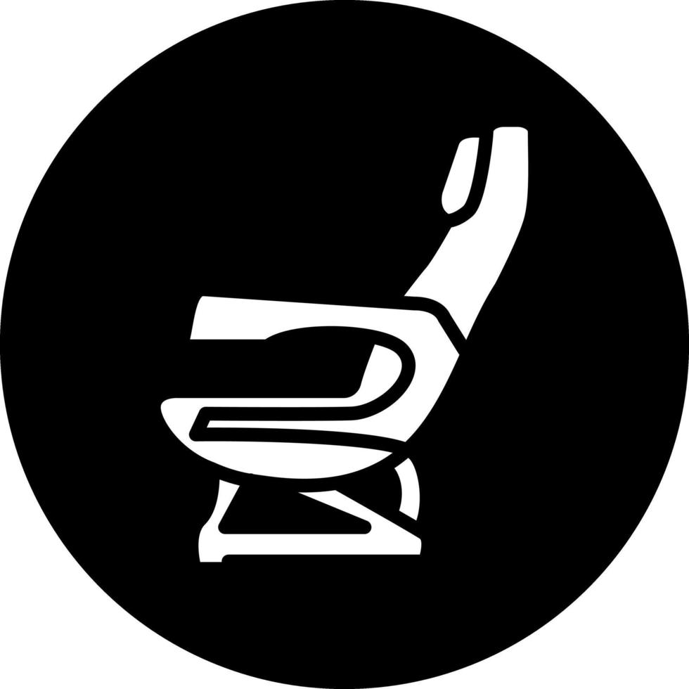 Airplane Seat Vector Icon Design