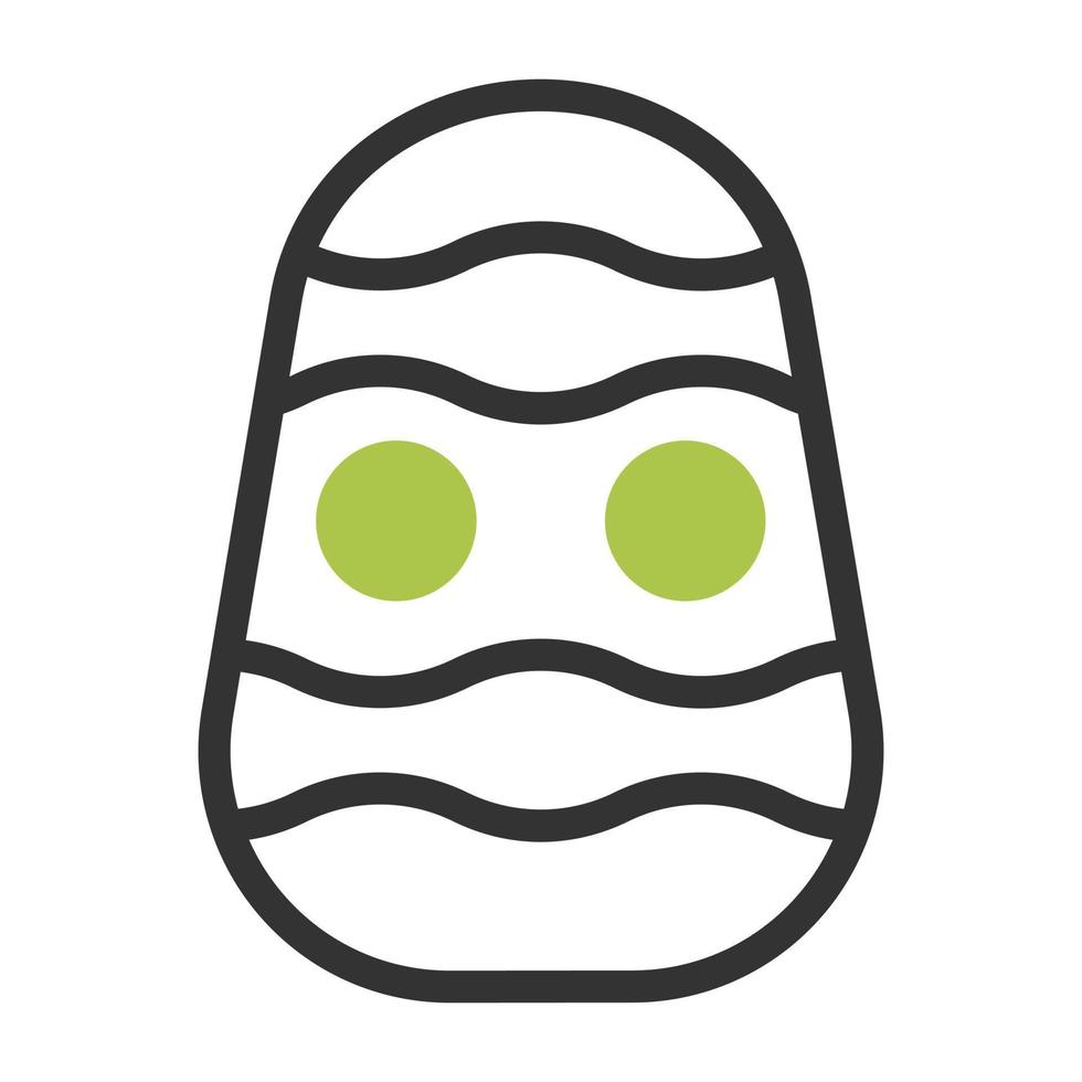 huevo icono duotono gris verde color Pascua de Resurrección símbolo ilustración. vector