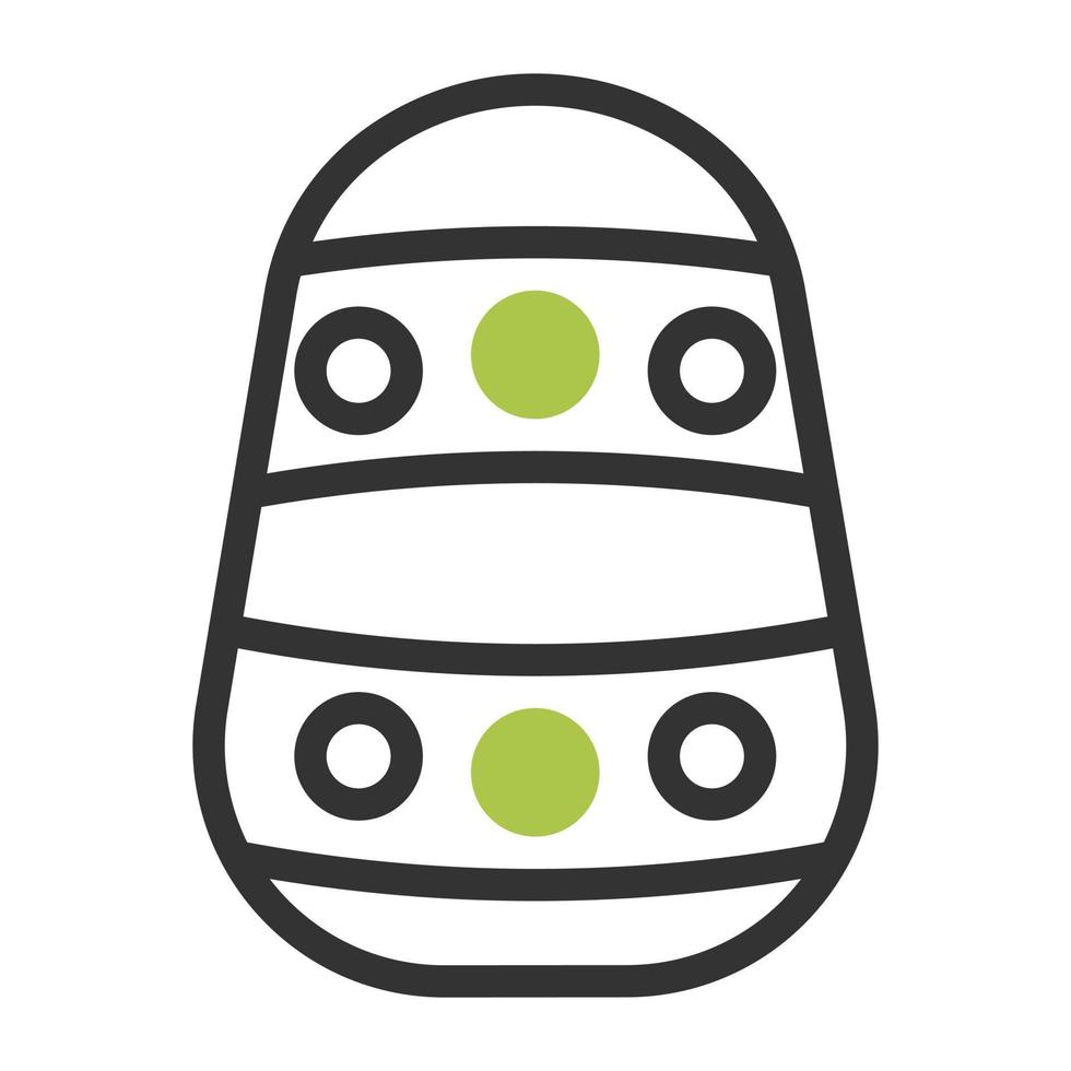 egg icon duotone grey green colour easter symbol illustration. vector