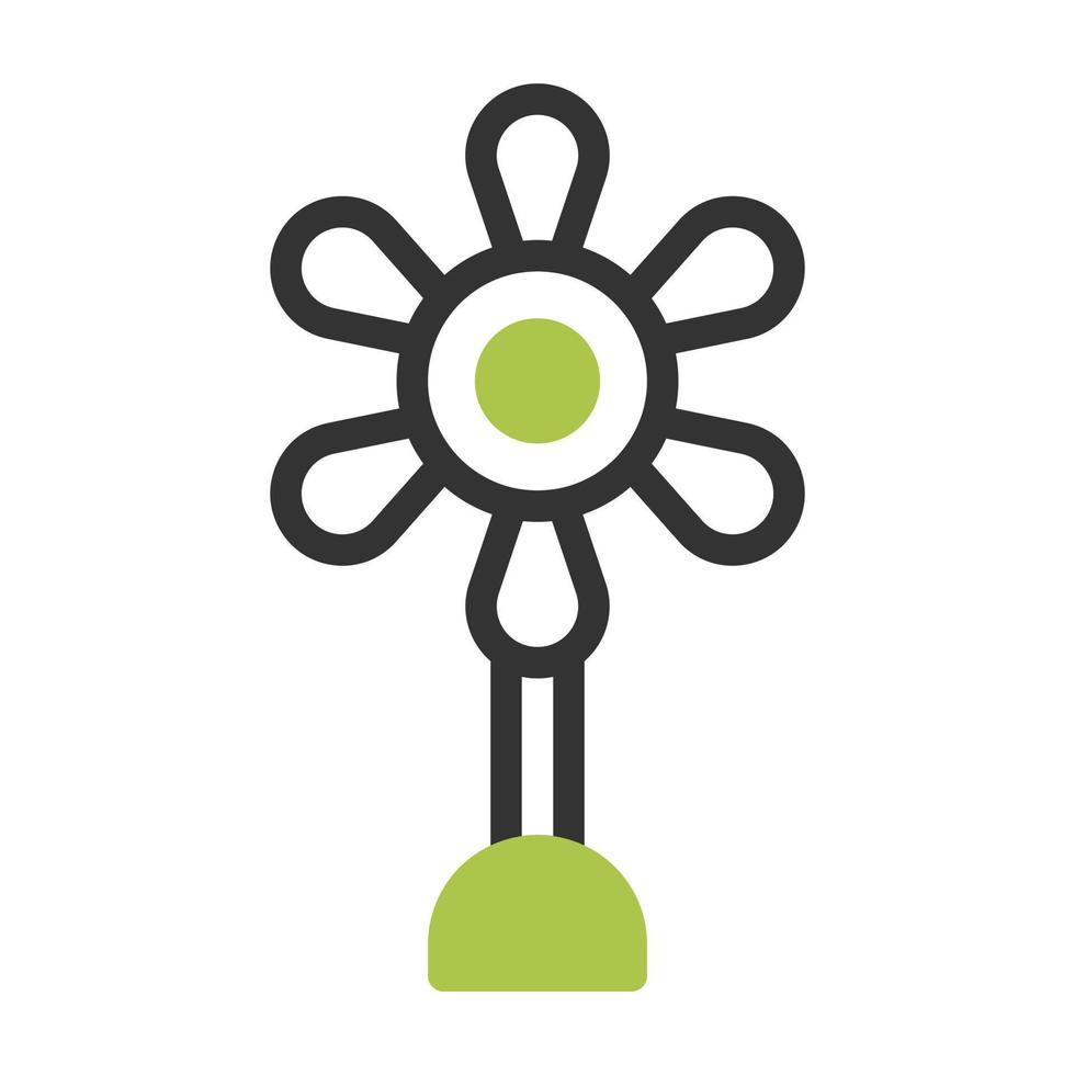 flower icon duotone grey green colour easter symbol illustration. vector