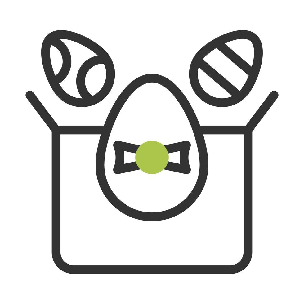 regalo huevo icono duotono gris verde color Pascua de Resurrección símbolo ilustración. vector