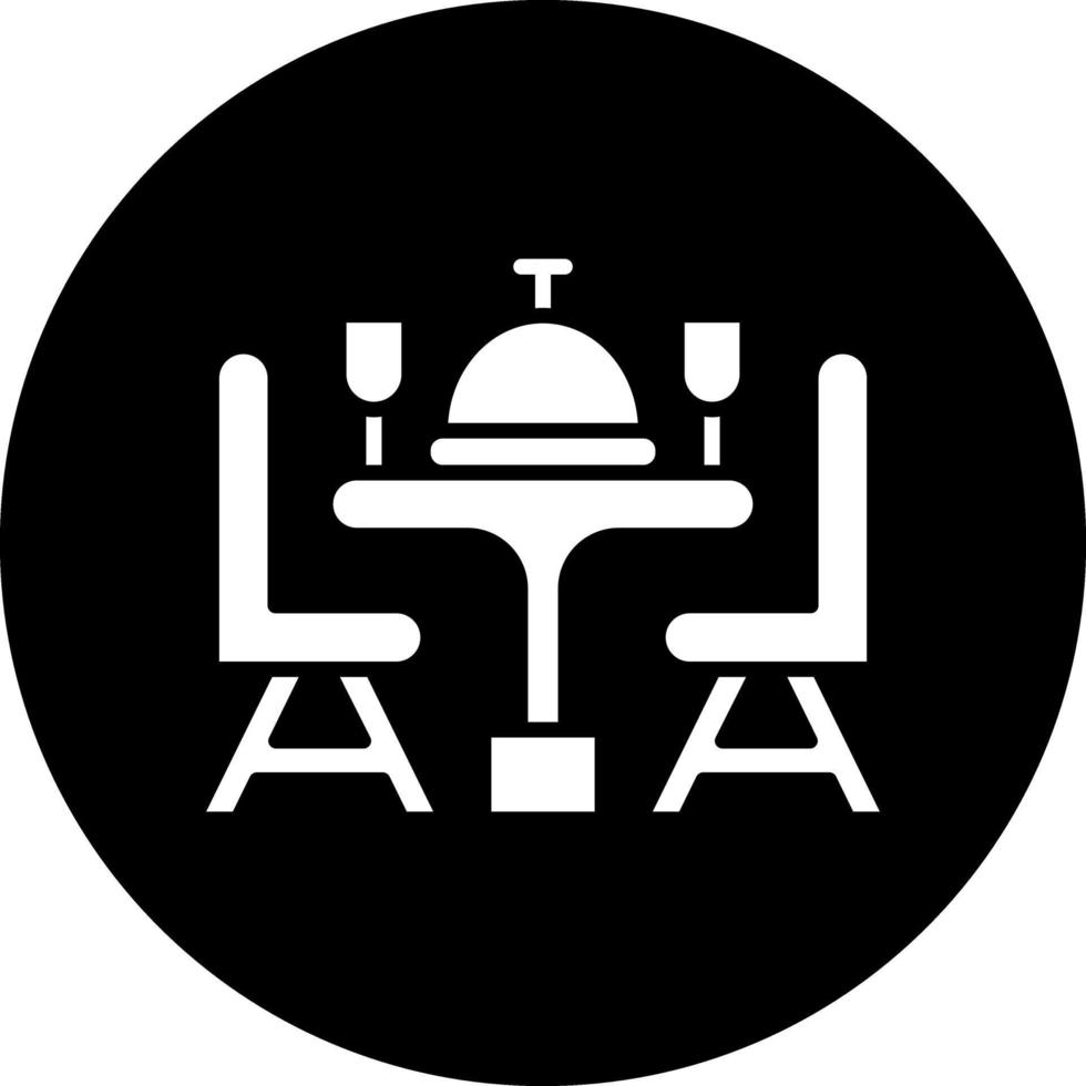 Dining Table Vector Icon Design