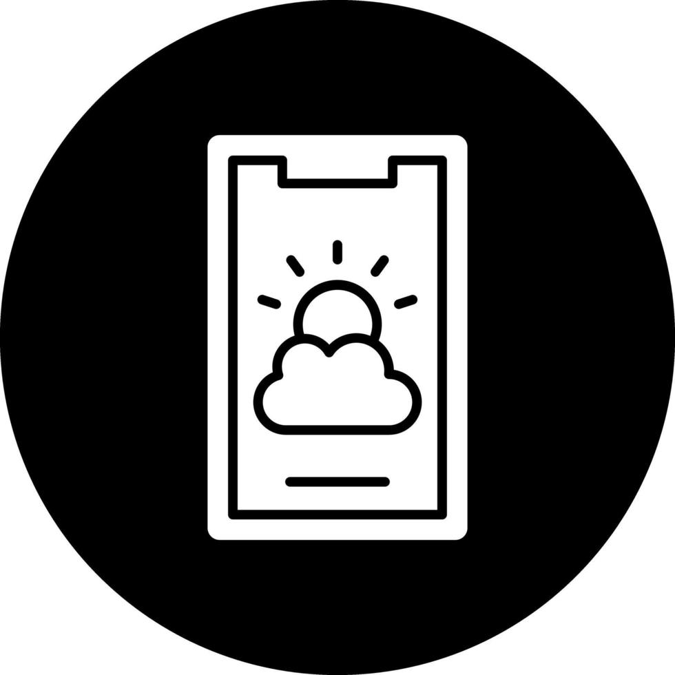 Mobile Weather Vector Icon Design