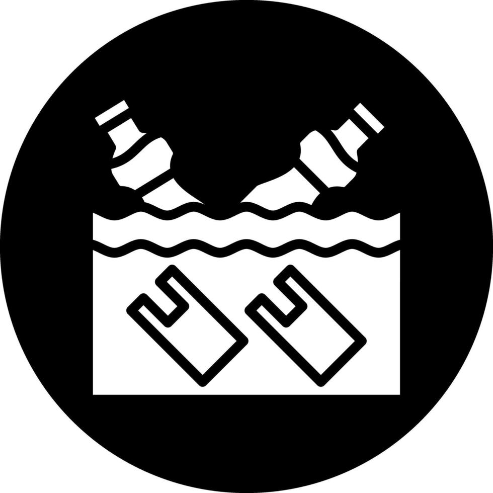 diseño de icono de vector de contaminación de agua