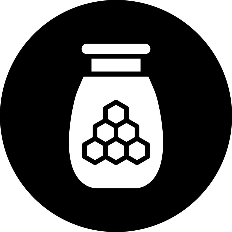 Honey Jar Vector Icon Design