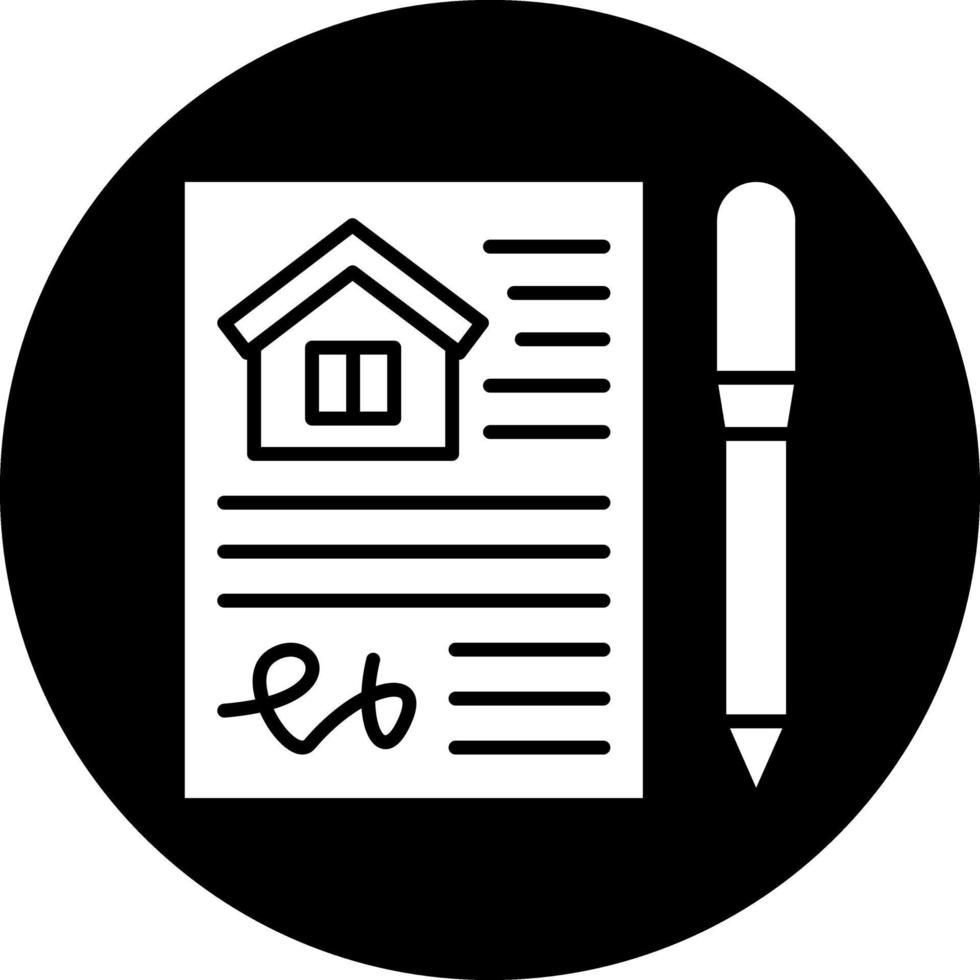 casa contrato vector icono diseño
