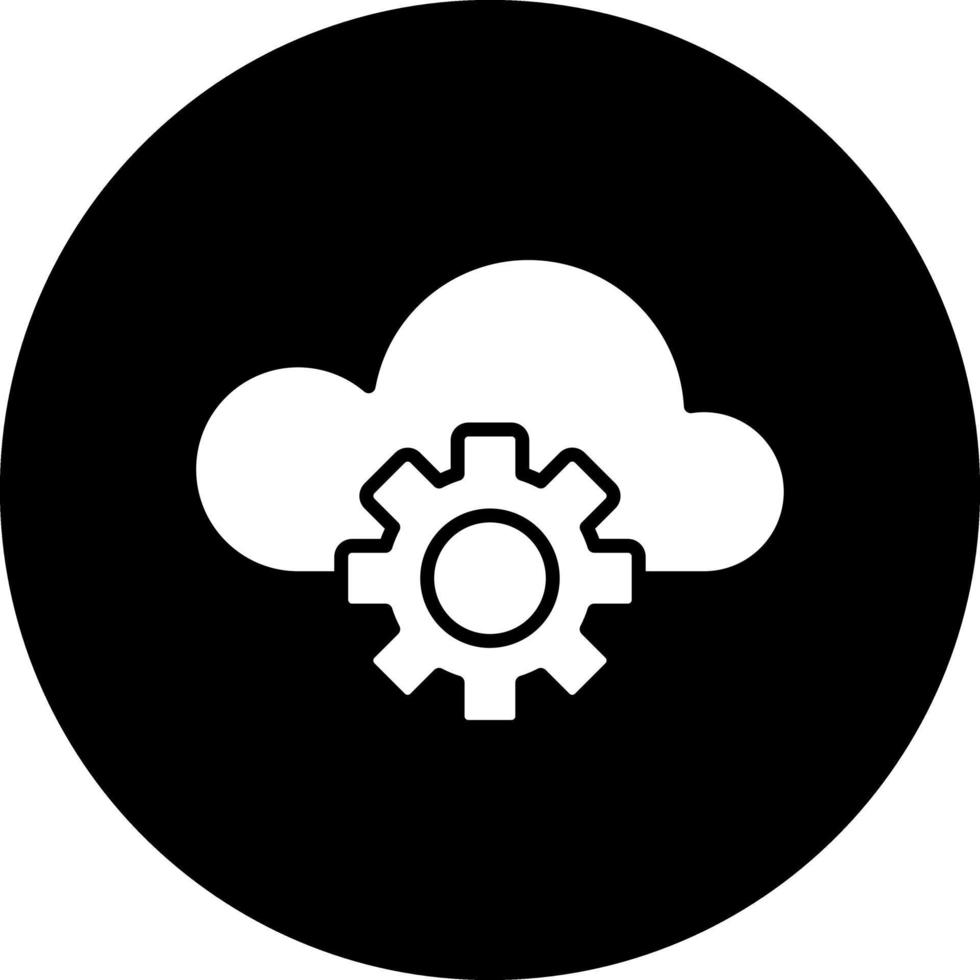 Cloud Settings Vector Icon Design