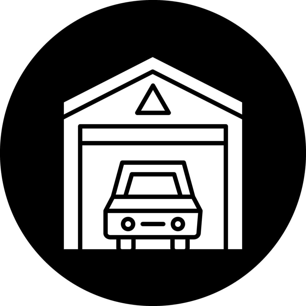 Car Garage Vector Icon Design