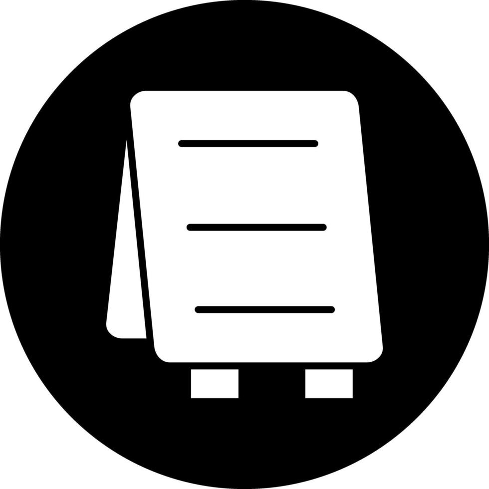 Menu Board Vector Icon Design