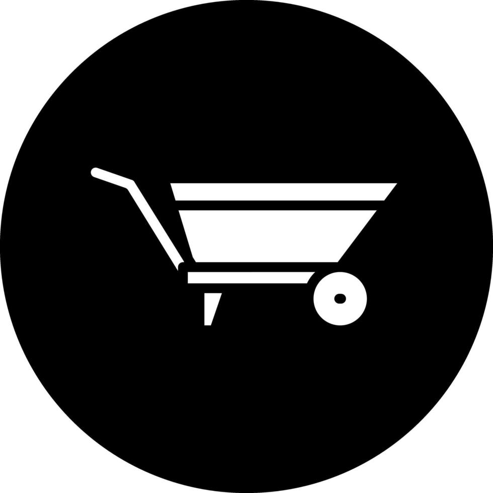 Wheelbarrow Vector Icon Design