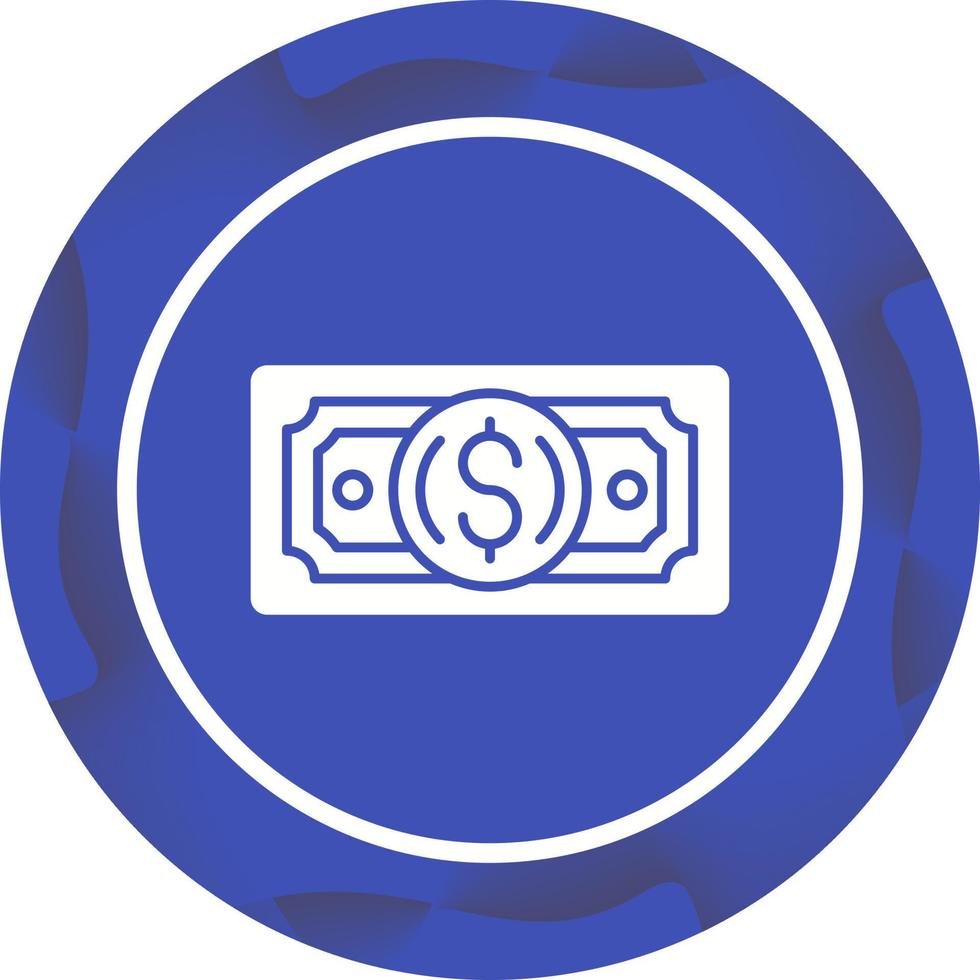 icono de vector de nota de dólar