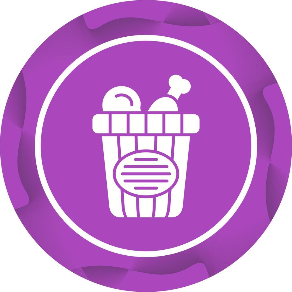 Chicken Bucket Vector Icon