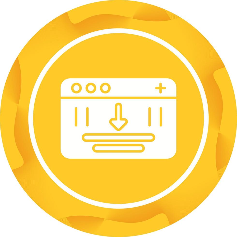 Browser Downloading Vector Icon