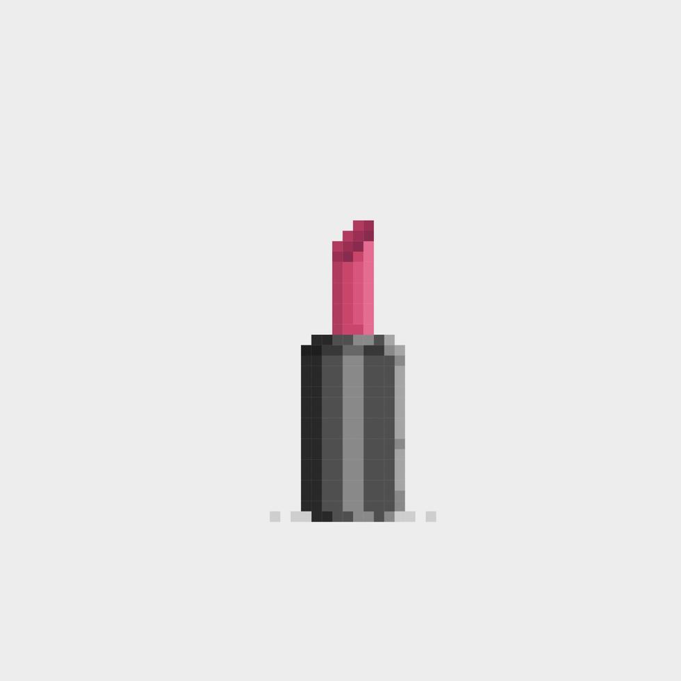 pink lipstick in pixel art style vector