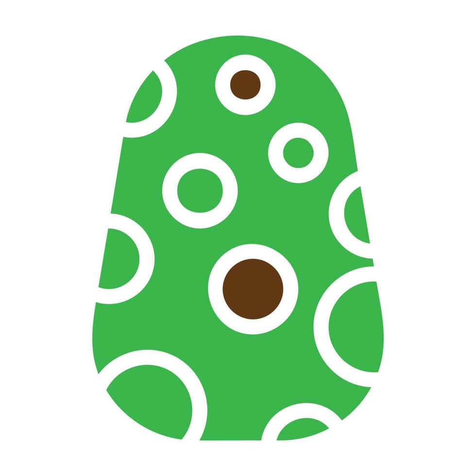 egg icon solid green brown colour easter symbol illustration. vector