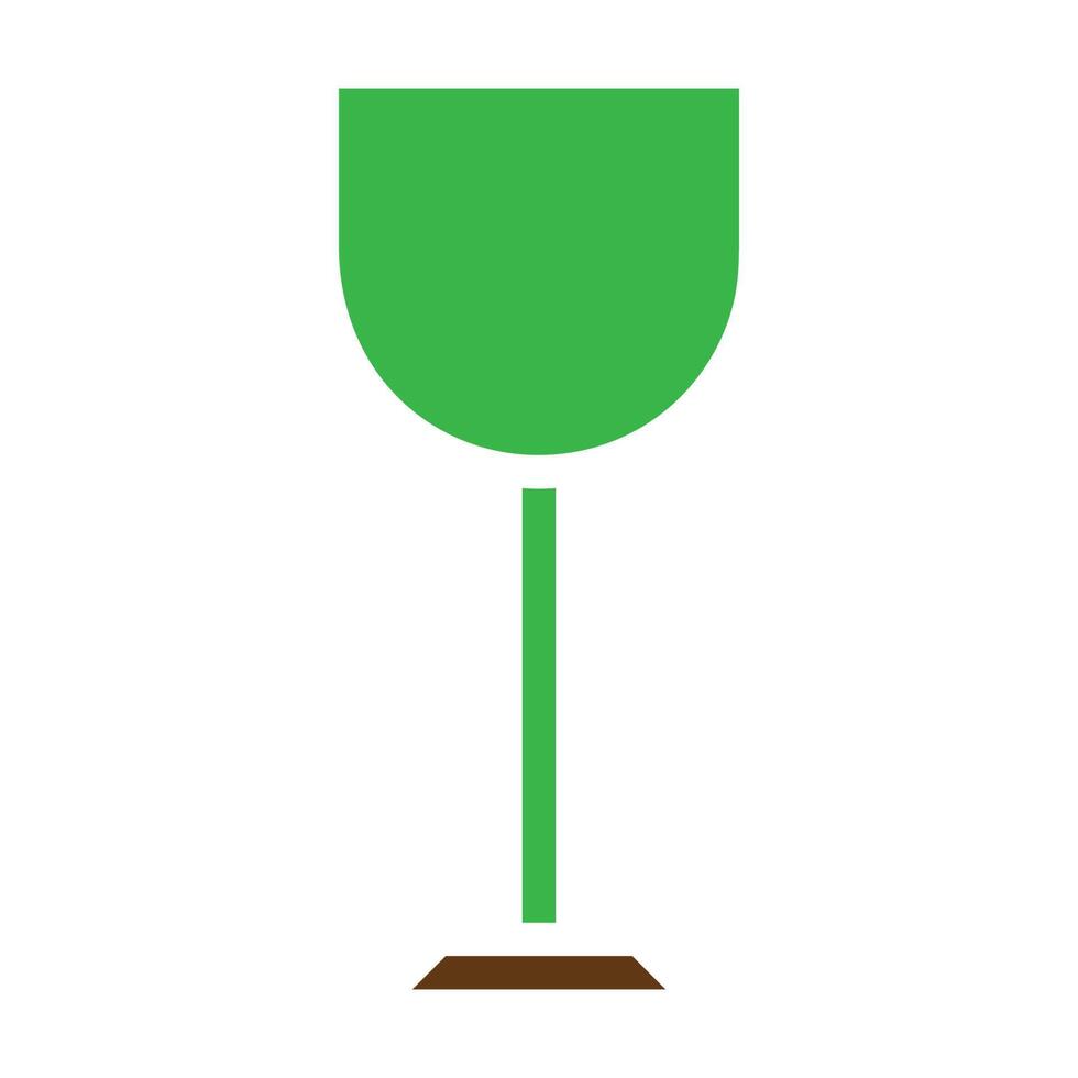 vaso icono sólido verde marrón color Pascua de Resurrección símbolo ilustración. vector