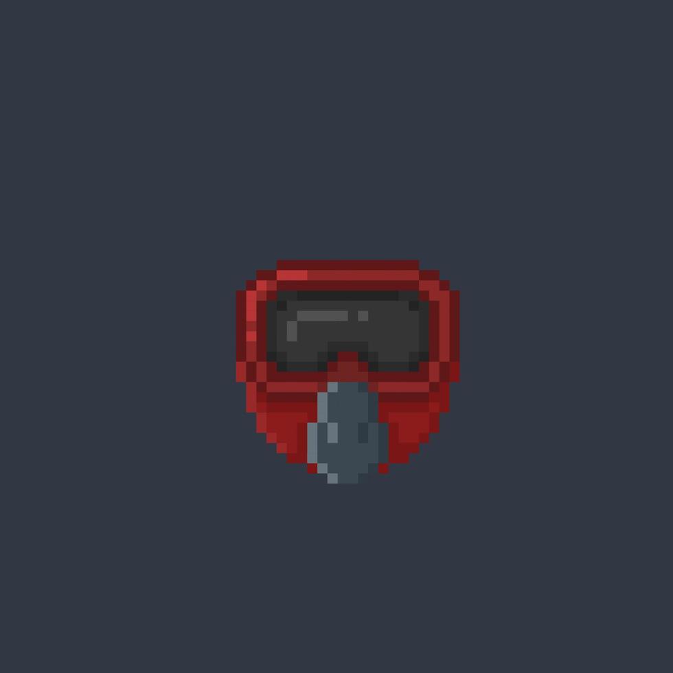 paintball mask in pixel art style vector