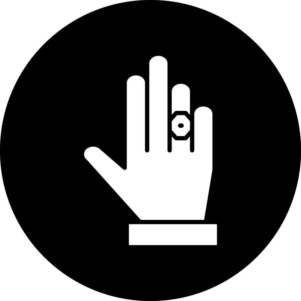 diseño de icono de vector de anillo en mano