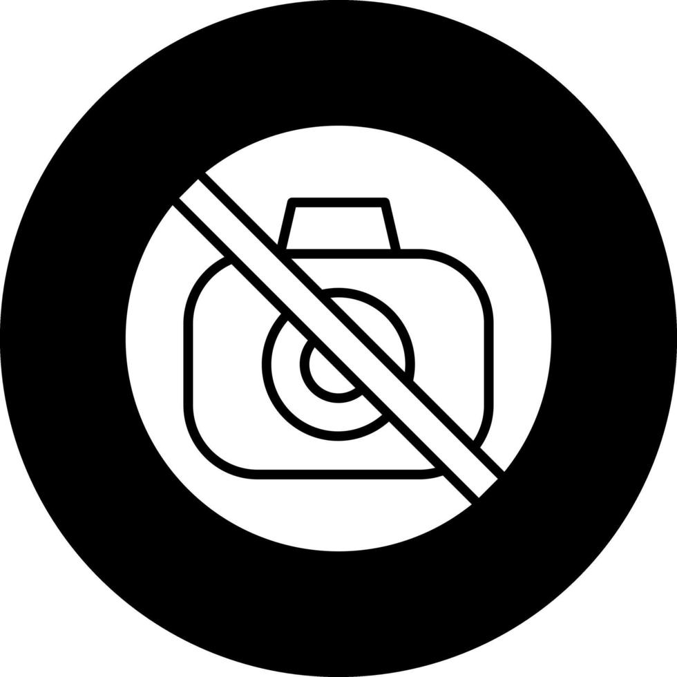 No Camera Vector Icon Design