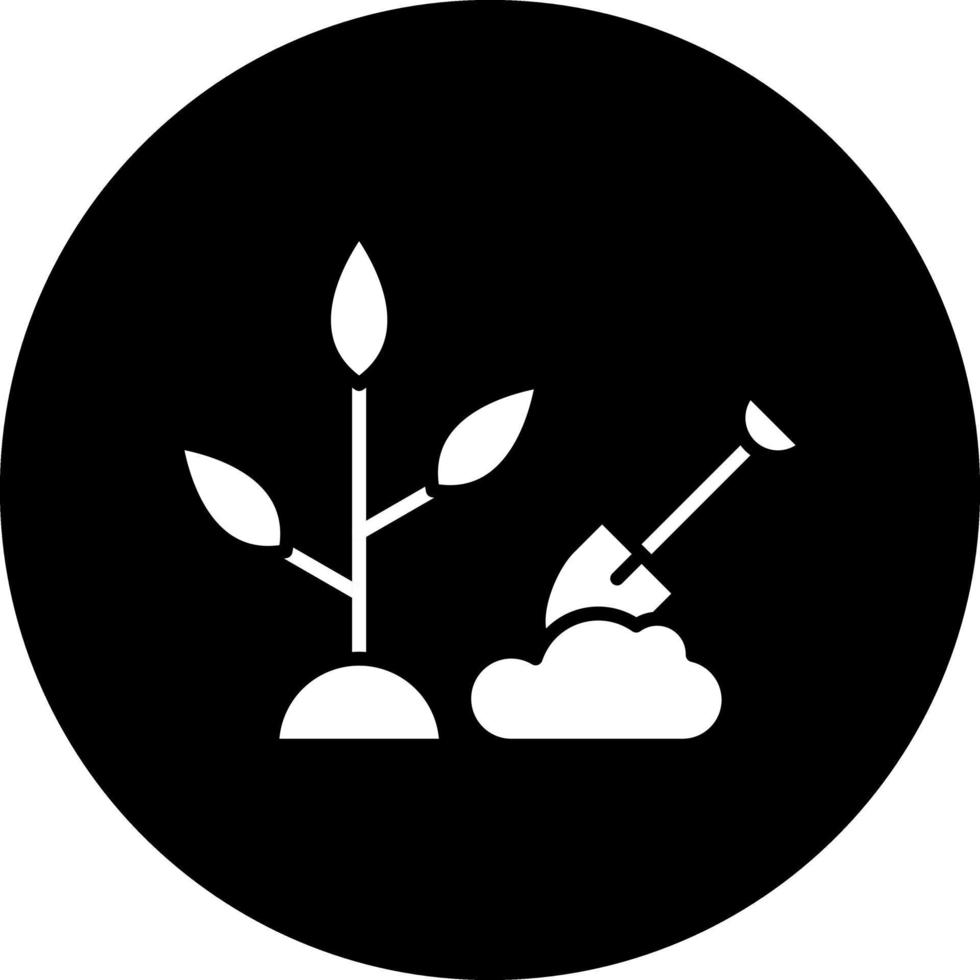 diseño de icono de vector de plantación