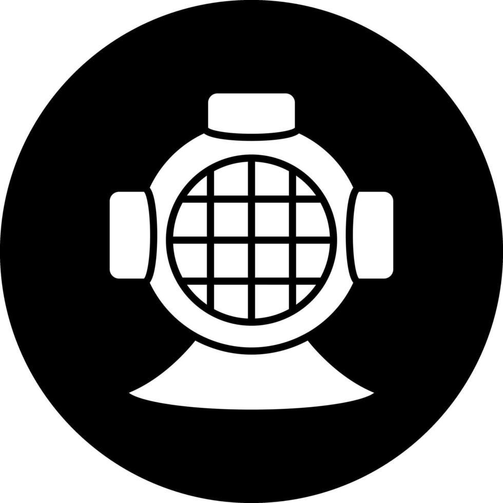 Diving Helmet Vector Icon Design