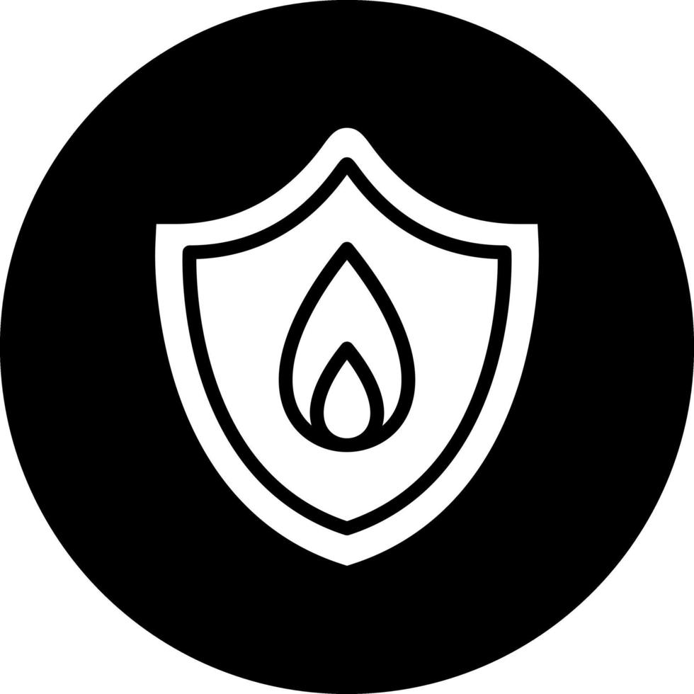Fire Shield Vector Icon Design