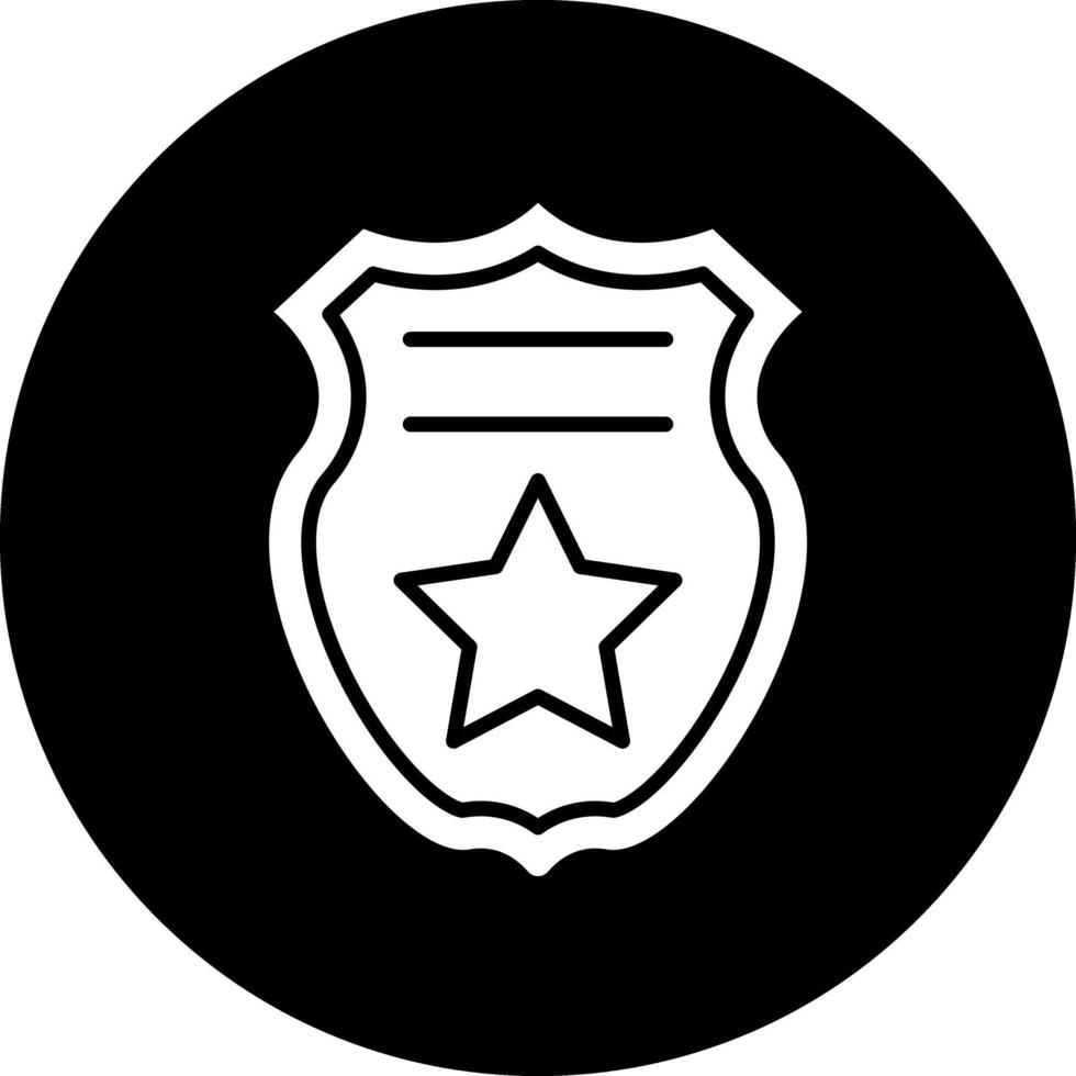 Police Badge Vector Icon Design