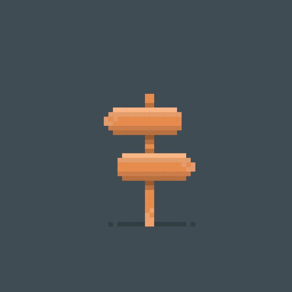 direct signpost in pixel art style vector