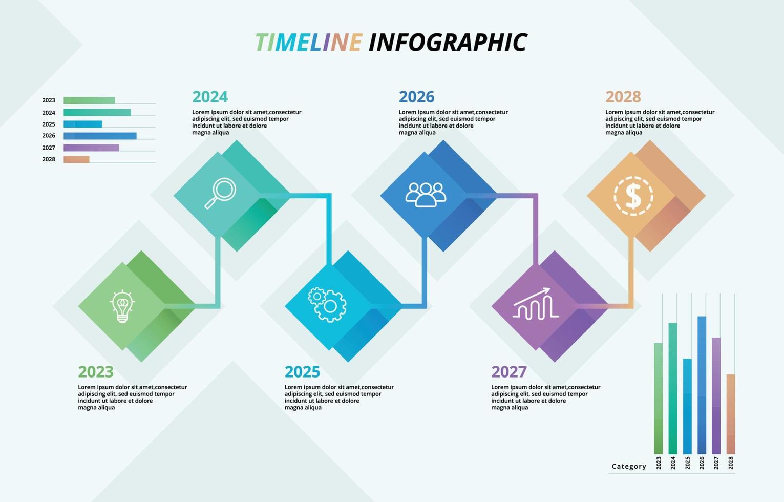 Timeline Infographic Template vector