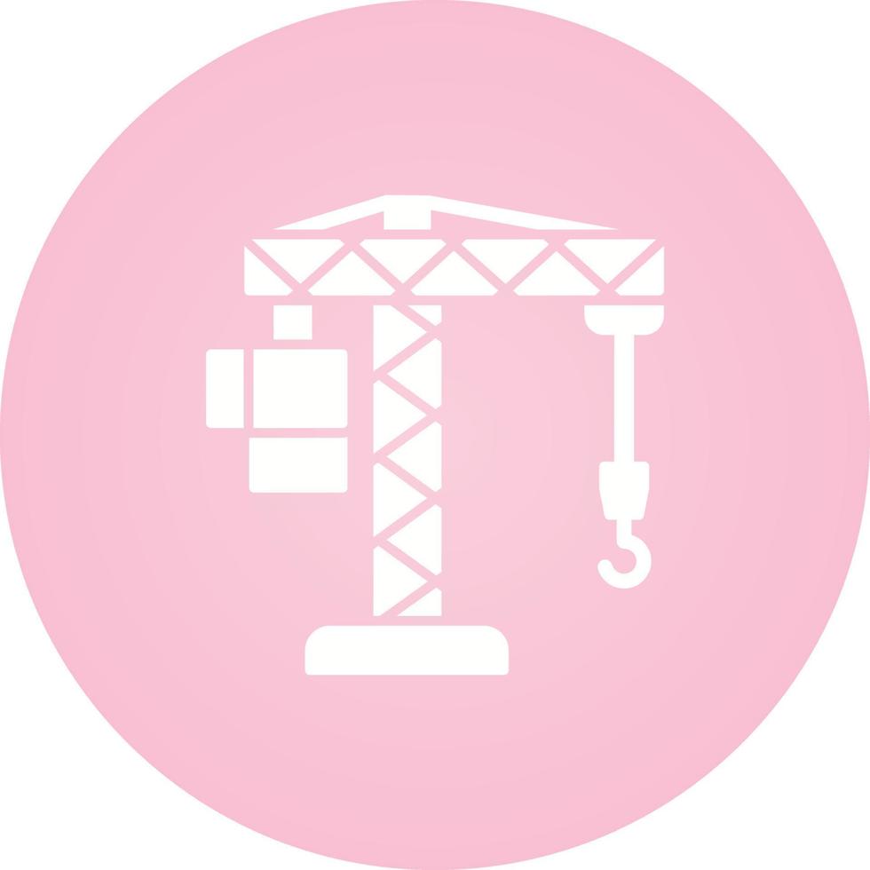 Crane Lifting Vector Icon