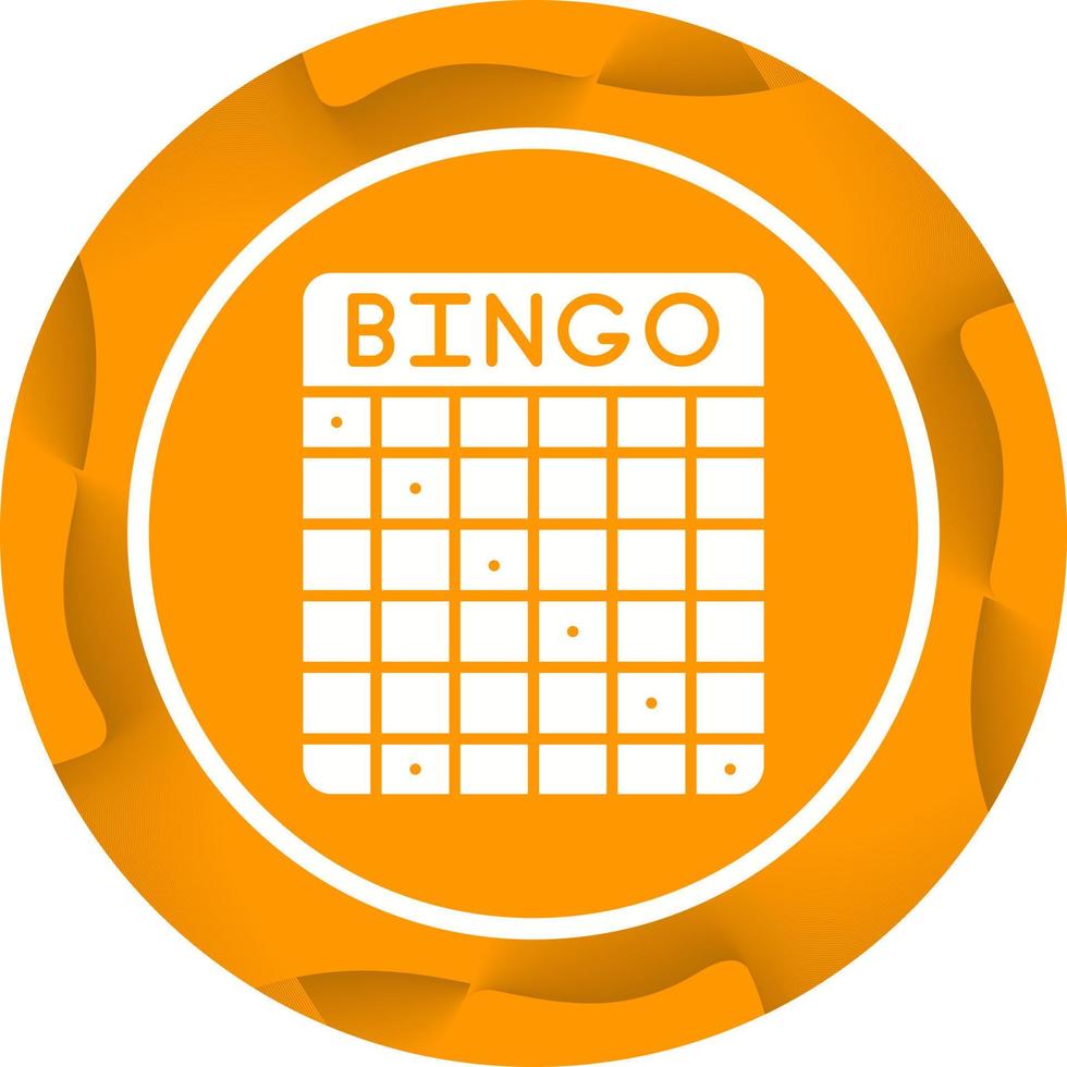 icono de vector de bingo