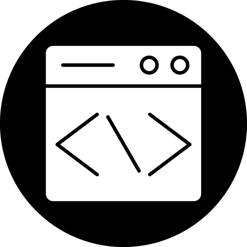 Website Coding Vector Icon Design